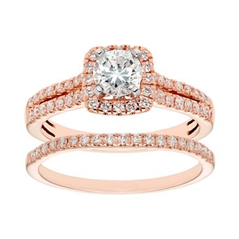 Evergreen Diamonds 14k Gold 1 Carat T.W. IGL Certified Lab-Grown Diamond Engagement Ring Set