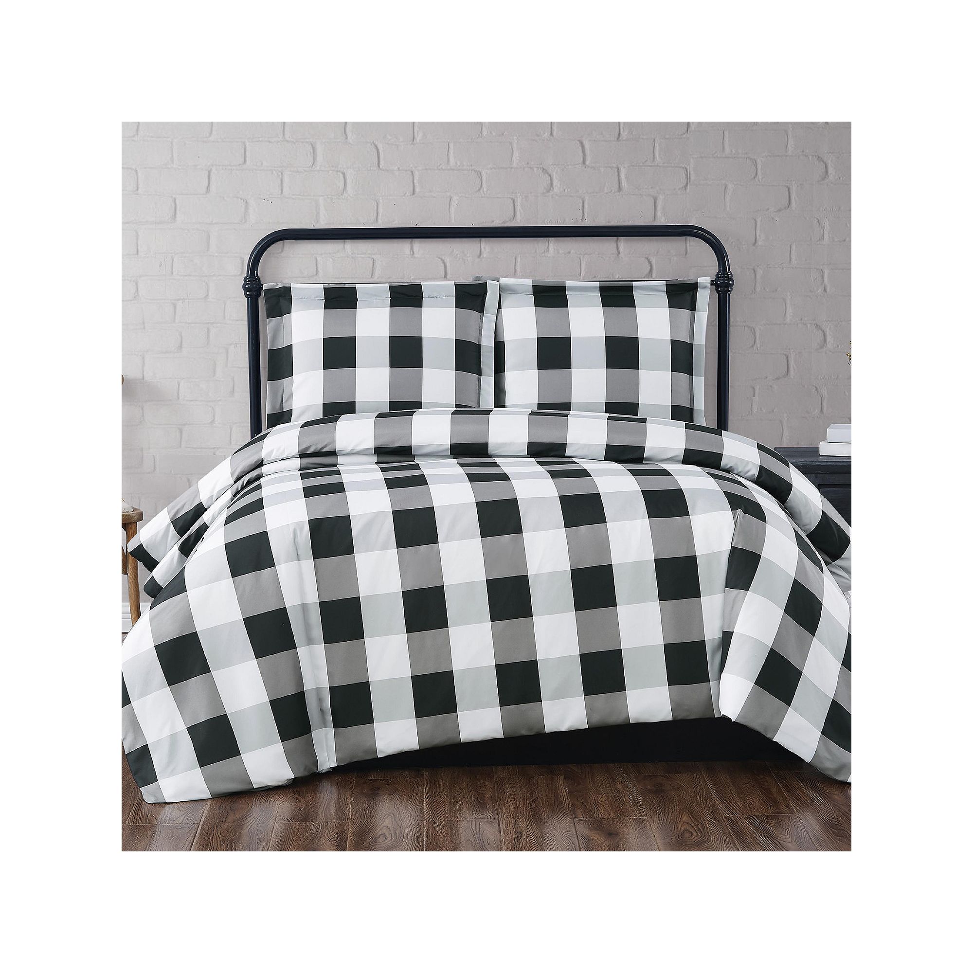 Truly Soft Everyday Buffalo Black Plaid Bedding Set