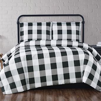 Truly Soft Everyday Buffalo Black Plaid Bedding Set