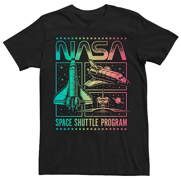 Men's NASA Gradient Space Shuttle Program Poster Tee