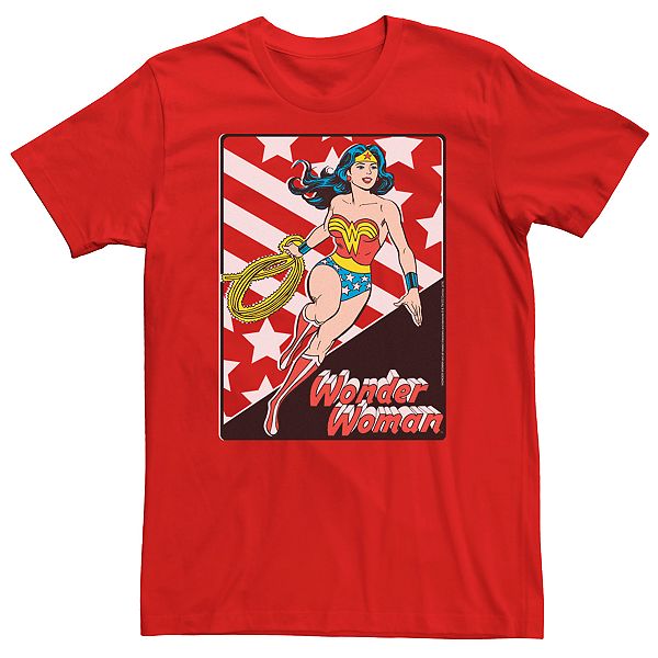 DC Comics Men's Wonder Woman Stars T-Shirt 