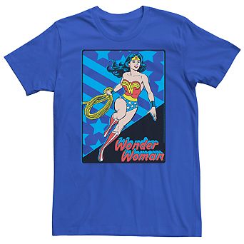Men's DC Comics Wonder Woman Stars Tee Stripes Tee