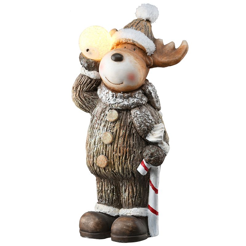 National Tree Company 19-in. LED Moose Decoration, Brown