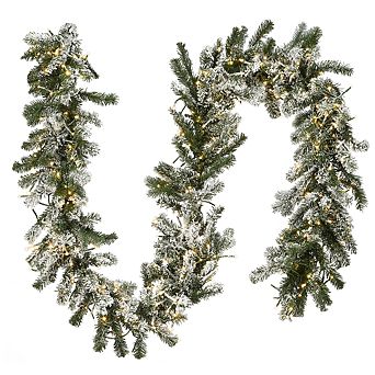 National Tree Company 9-ft. LED Snowy Sheffield Spruce Artificial Garland