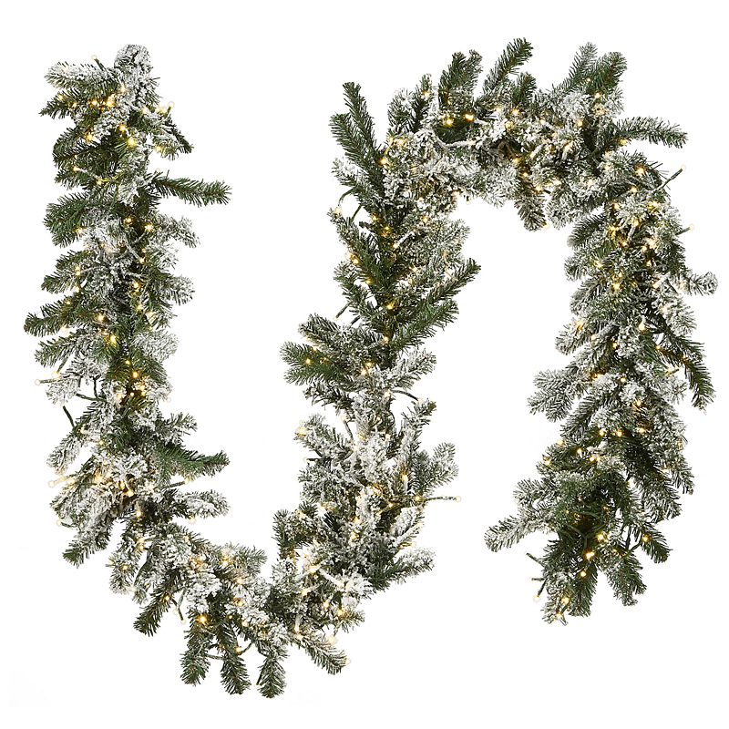 National Tree Company 9-ft. LED Snowy Sheffield Spruce Artificial Garland, 