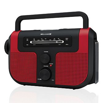 WeatherX Weather Band Radio with Flashlight & USB Charger
