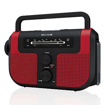 WeatherX Weather Band Radio with Flashlight & USB Charger