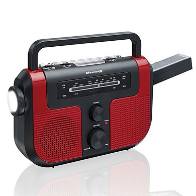 WeatherX Weather Band Radio with Flashlight & USB Charger