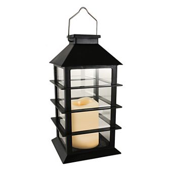 LumaBase Solar LED Candle Lantern Table Decor