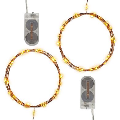 LumaBase 2-pk. Copper LED Fairy String Lights