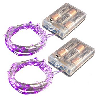 LumaBase 2 pk Purple LED Fairy String Lights