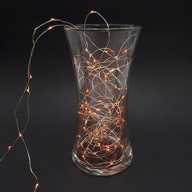 LumaBase 2-pk. Orange LED Fairy String Lights