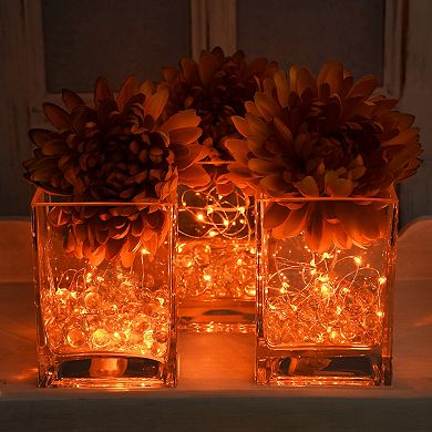 LumaBase 2-pk. Orange LED Fairy String Lights