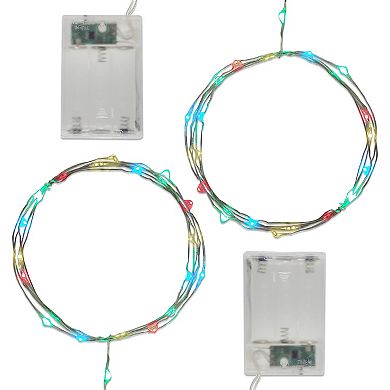 LumaBase 2-pk. Primary Colors LED Fairy String Lights