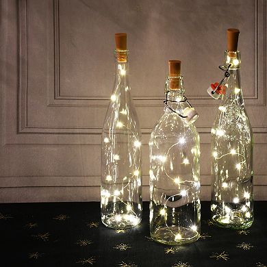 LumaBase 6-Piece Wine Cork With Fairy String Lights Set