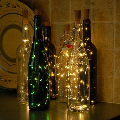 LumaBase 6-Piece Wine Cork With Fairy String Lights Set