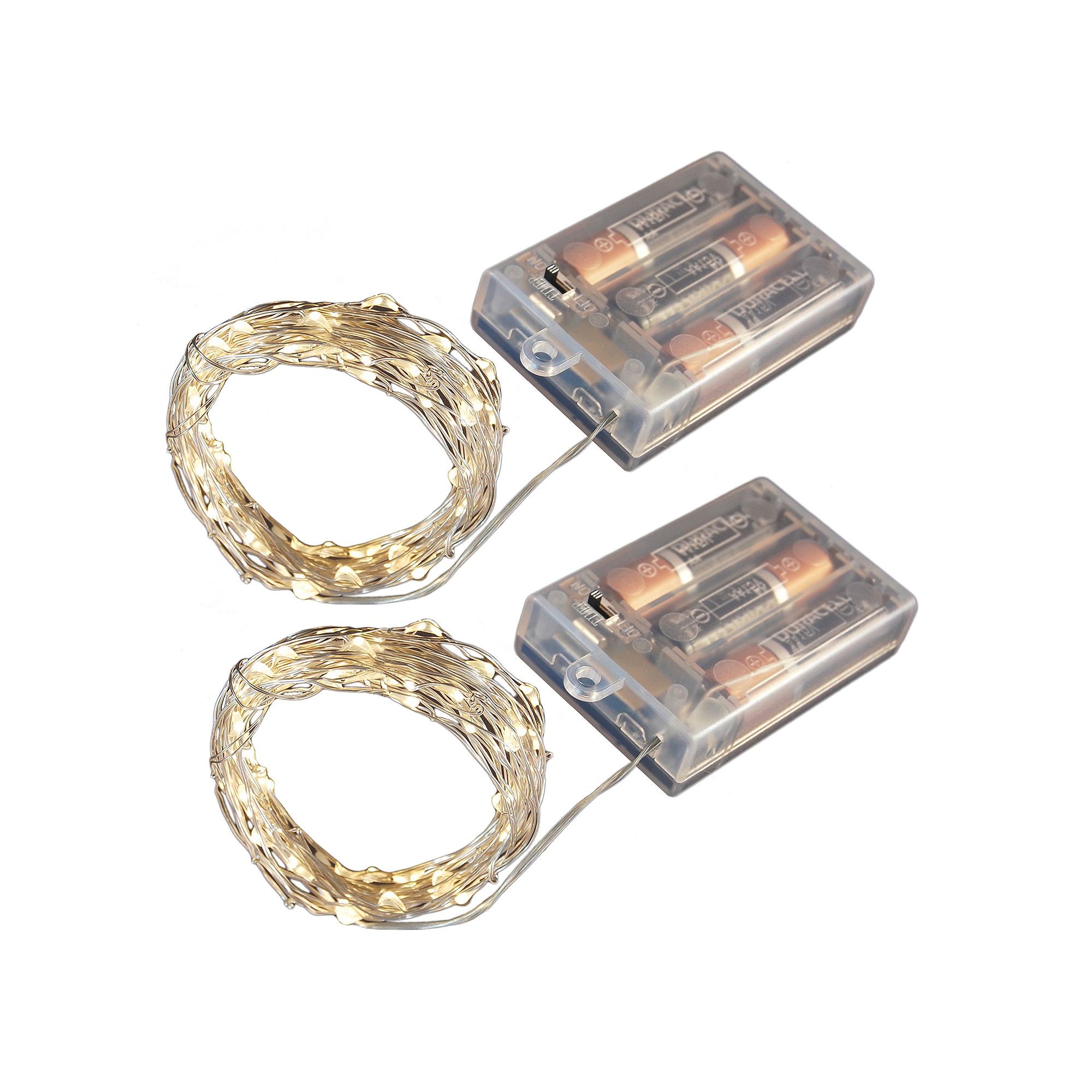 LumaBase 2-pk. Warm White LED Fairy String Lights