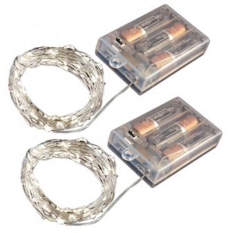 LumaBase 2 pk Cool White LED Fairy String Lights