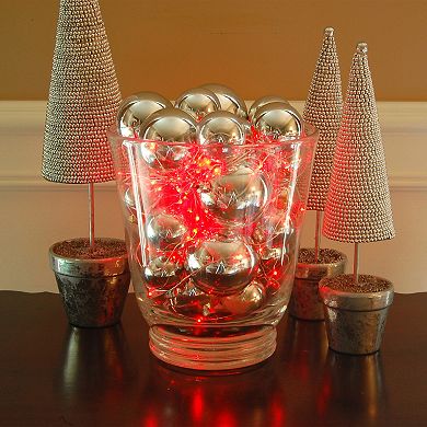LumaBase Red LED Fairy String Light 2-Piece Set