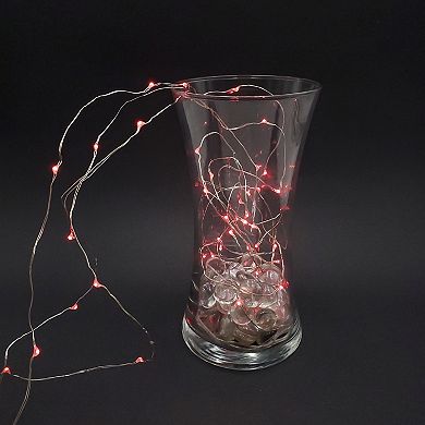 LumaBase Red LED Fairy String Light 2-Piece Set