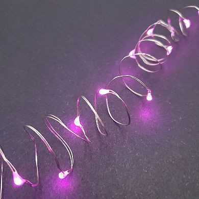 LumaBase Pink LED Fairy String Light 2-Piece Set