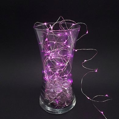 LumaBase Pink LED Fairy String Light 2-Piece Set