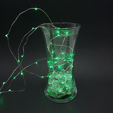 LumaBase Green LED Fairy String Light 2-Piece Set