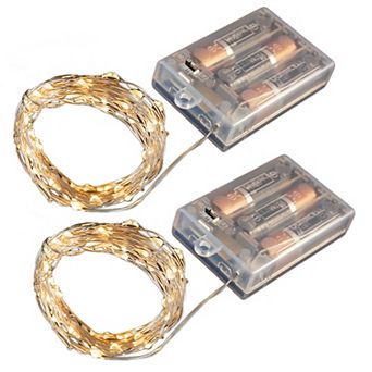 LumaBase Amber LED Fairy String Light 2 pc Set