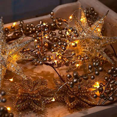 LumaBase Amber LED Fairy String Light 2-Piece Set