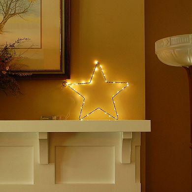 LumaBase Light-Up Metal Star 2-Piece Set