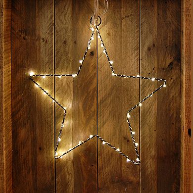 LumaBase Light-Up Metal Star 2-Piece Set