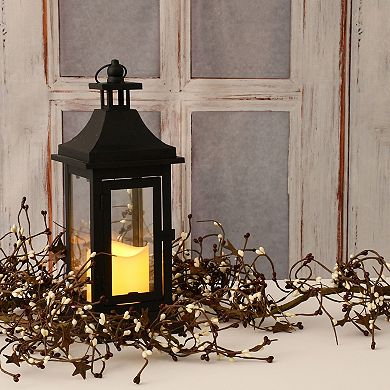 LumaBase 13-in. Metal Lantern & LED Candle 2-Piece Set