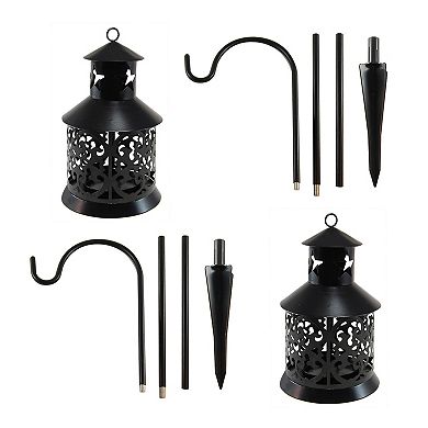 LumaBase Outdoor Lantern Garden Stake 2-Piece Set