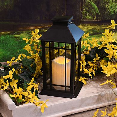 LumaBase Solar LED Lantern & Candle 2-Piece Set