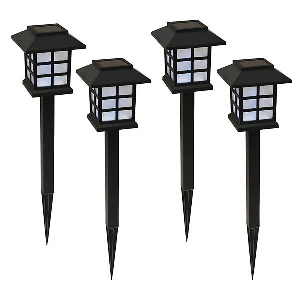 LumaBase Solar LED Ground Stake 4-Piece Set