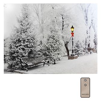 LumaBase Winter Wonderland Lighted Wall Art