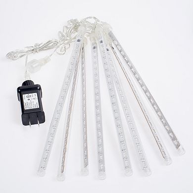 LumaBase Electric LED Meteor Lights with 8 White Light Tubes