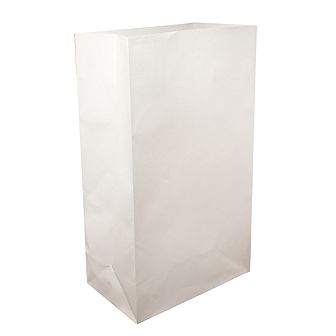 LumaBase Paper Luminaria Bags- White (24 count)