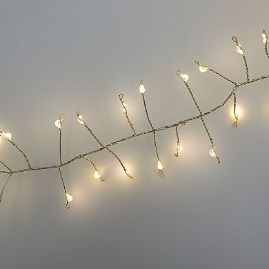 LumaBase Electric Firecracker LED Fairy String Lights - White