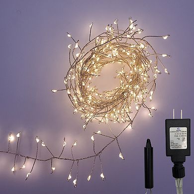 LumaBase Electric Firecracker LED Fairy String Lights - White