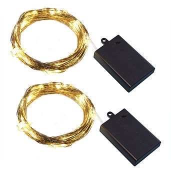 LumaBase Multi Strand Fairy String Lights - White (Set of 2)