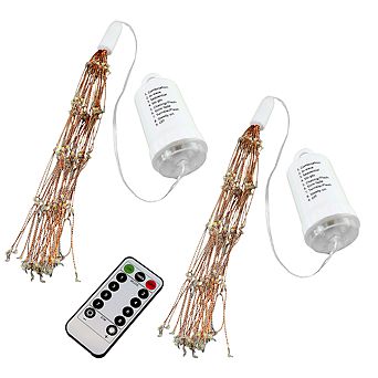 LumaBase Starburst Lights with Remote Control 2 pc Set (Copper)