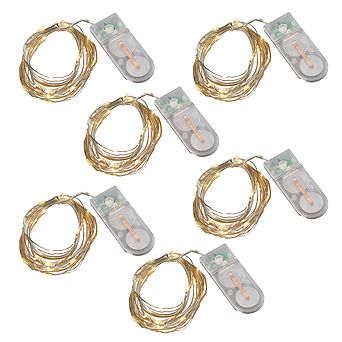 LumaBase LED Warm White Fairy String Lights 6 pc Set