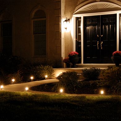 LumaBase Electric LED Pathway Lights with 8 Clear Lights
