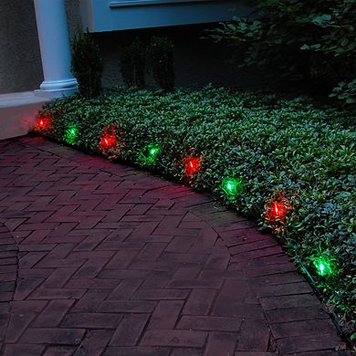 LumaBase Electric LED Pathway Lights with 8 Red and Green Lights