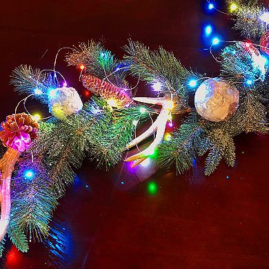 LumaBase Battery Operated LED Fairy String Lights - Set of 2 (Blinking Multicolor)