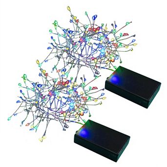 LumaBase Battery Operated LED Firecracker Fairy String Lights - Multicolor (Set of 2)