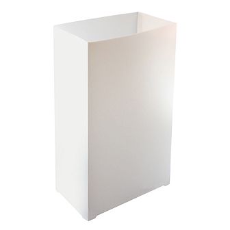 LumaBase Plastic Luminaria Lanterns - White (100 count)
