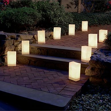 LumaBase Plastic Luminaria Lanterns - White (100 count)