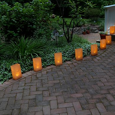 LumaBase Plastic Luminaria Lanterns - Tan (100 count)